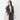 Washable Stretch Three-Quarter Sleeve Houndstooth Jacket - Charcoal Gray_31