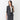 Washable Stretch Three-Quarter Sleeve Houndstooth Jacket - Charcoal Gray_32
