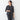 Washable Stretch Three-Quarter Sleeve Houndstooth Jacket - Charcoal Gray_44