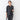 Washable Stretch Three-Quarter Sleeve Houndstooth Jacket - Charcoal Gray_45