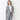 High-breathability Washable Stretch Cropped Sleeve Houndstooth Jacket - Blue_33