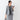 High-breathability Washable Stretch Cropped Sleeve Houndstooth Jacket - Blue_43