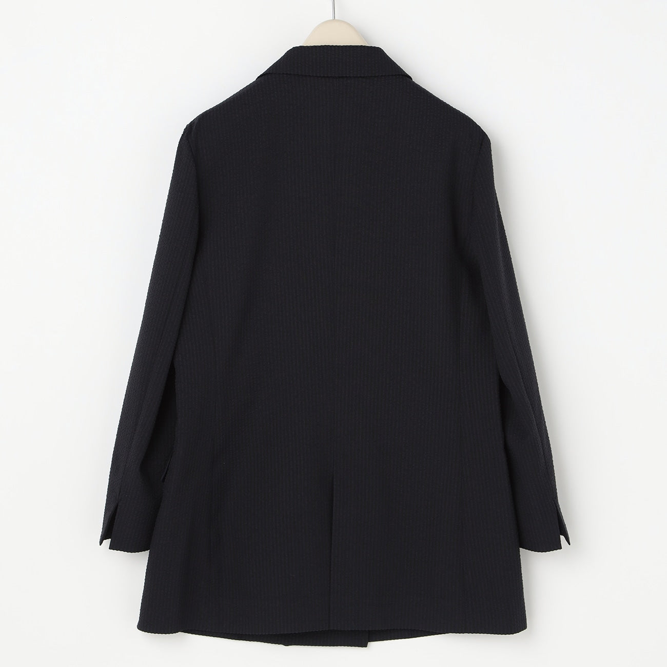 THE THIRD SUITS 泡泡紗 雙排扣外套 -深藍