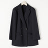 THE THIRD SUITS 泡泡紗 雙排扣外套 -深藍