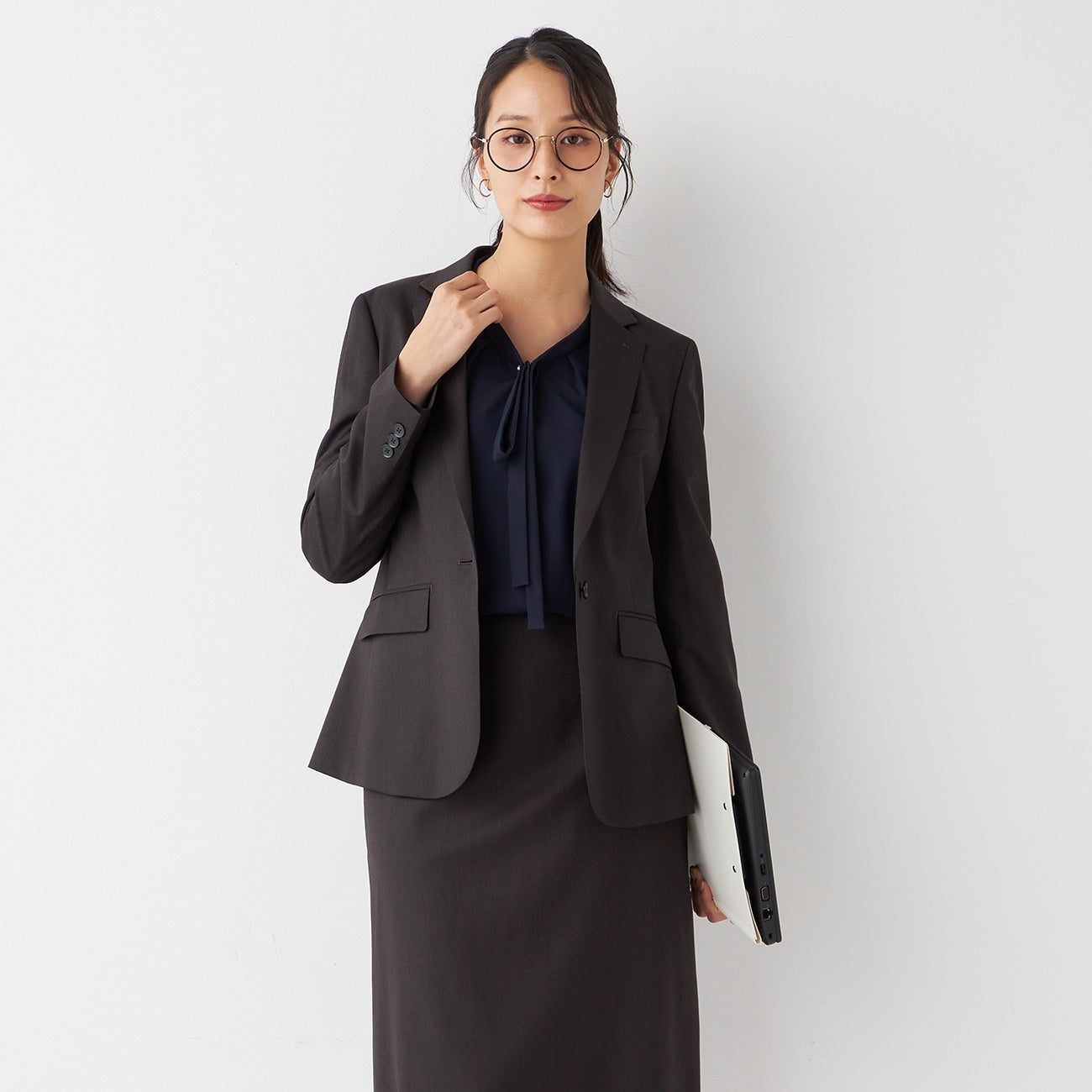 LUXE Line REDA Notch Lapel Jacket - Brown_18