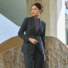 LUXE Line REDA Stripe Long Jacket - Medium Gray_16