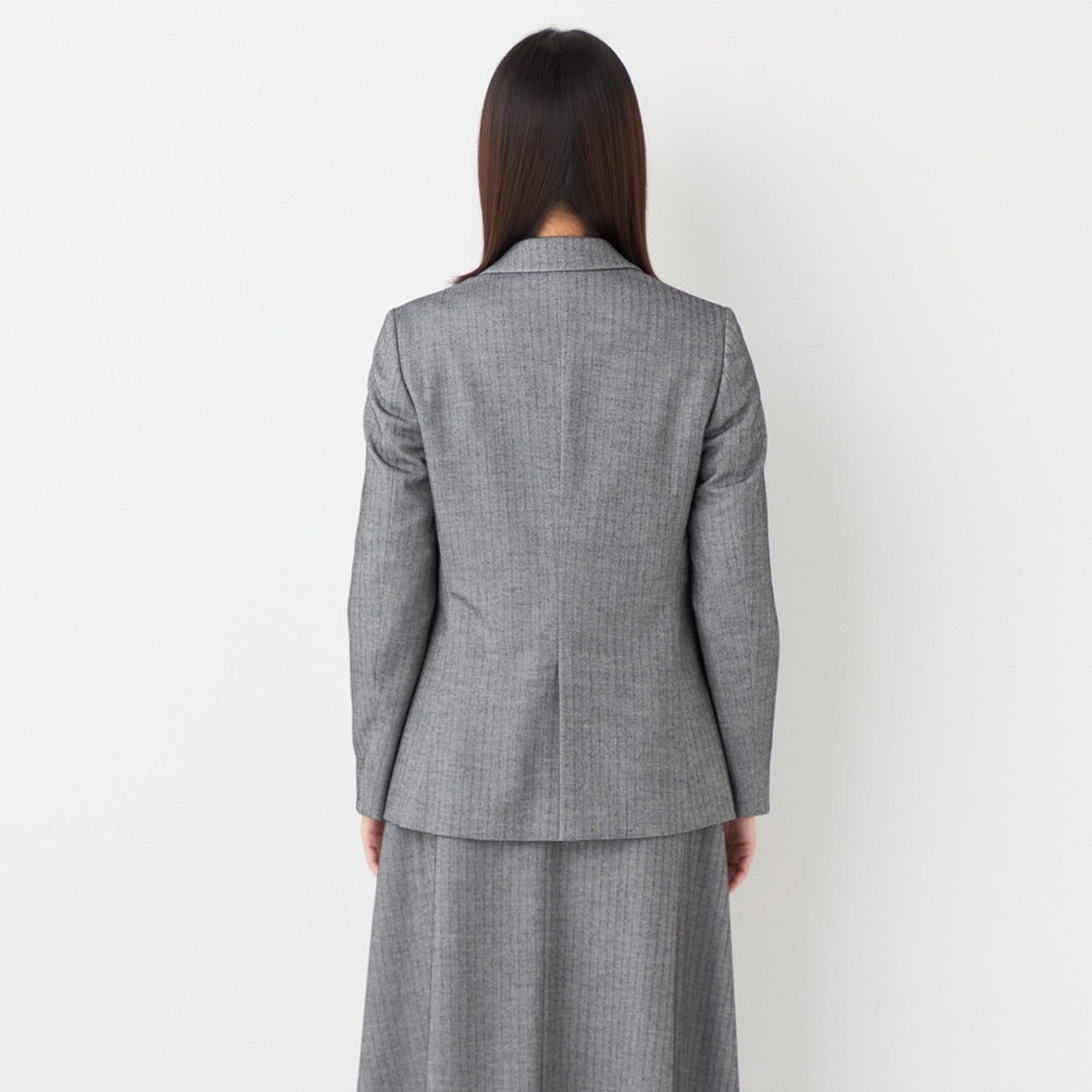 THE THIRD SUITS 魚骨紋 長外套 - Medium灰