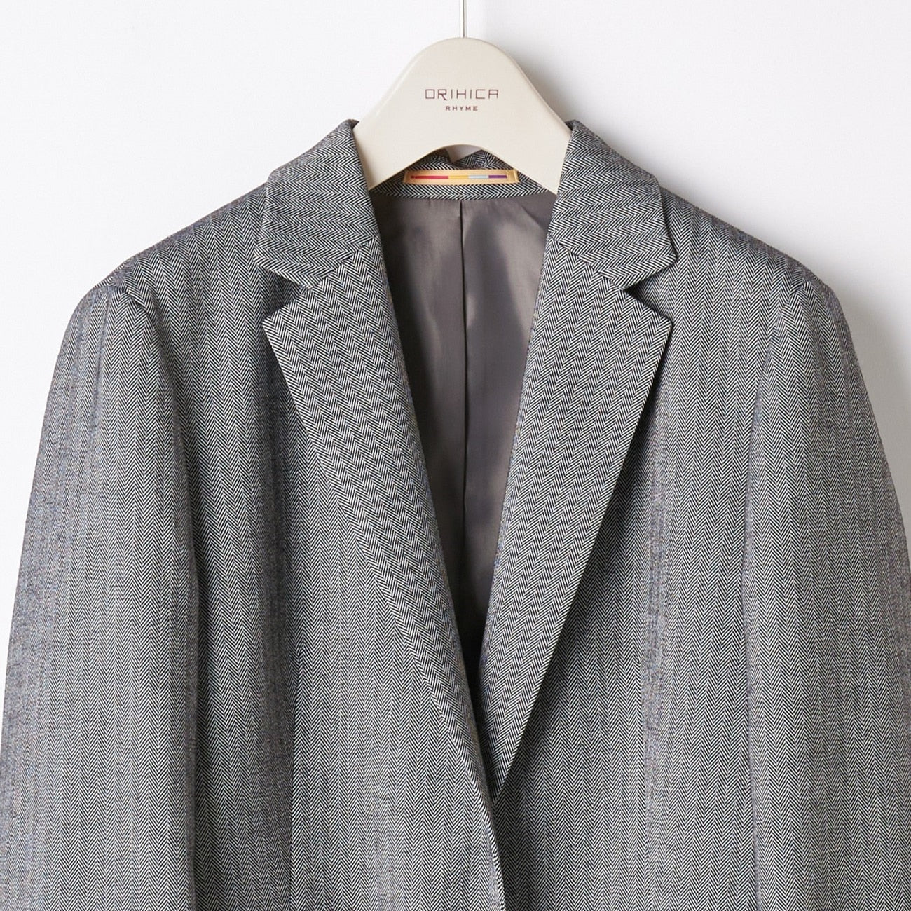 THE THIRD SUITS 魚骨紋 長外套 - Medium灰