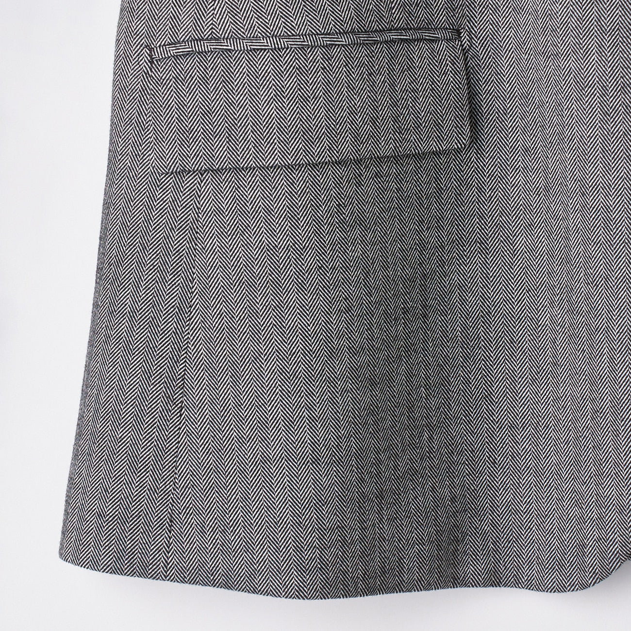 THE THIRD SUITS 魚骨紋 長外套 - Medium灰