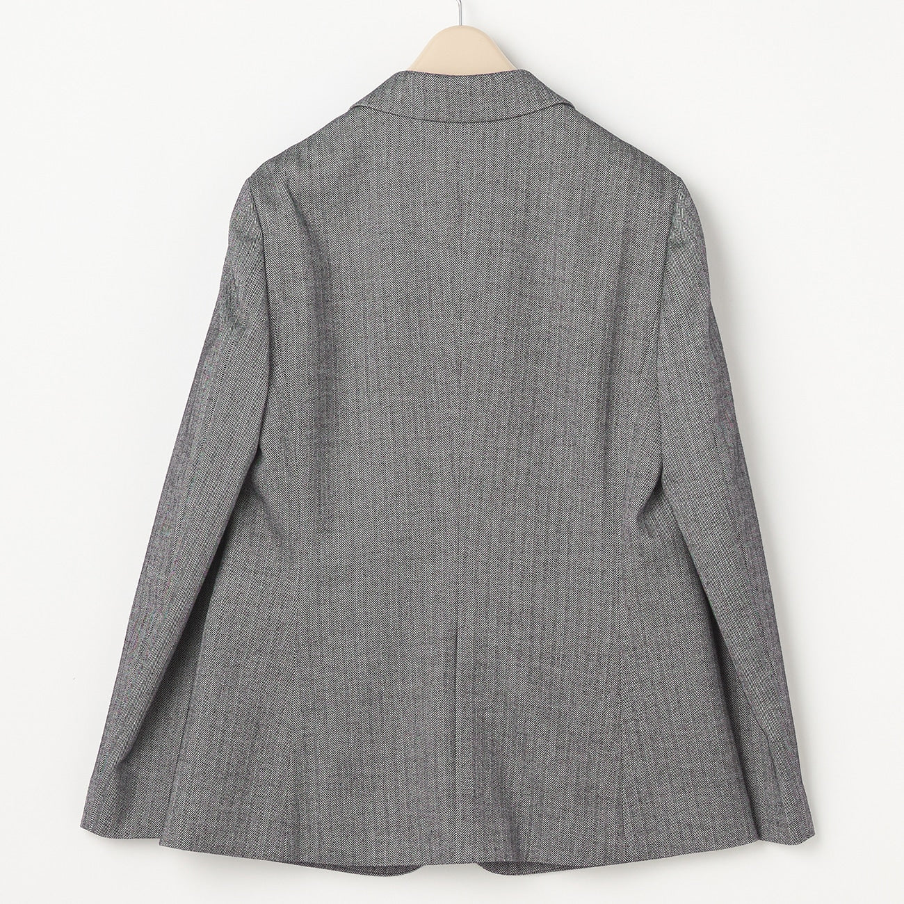 THE THIRD SUITS 魚骨紋長外套 - Medium灰