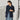 THE THIRD SUITS Linen-Like Cropped Sleeve Double-Breasted Jacket - Navy_39