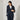 THE THIRD SUITS Linen-Like Cropped Sleeve Double-Breasted Jacket - Navy_38