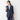 THE THIRD SUITS Linen-Like Cropped Sleeve Double-Breasted Jacket - Navy_45