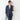 THE THIRD SUITS Linen-Like Cropped Sleeve Double-Breasted Jacket - Navy_49