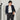 THE THIRD SUITS Linen-Like Cropped Sleeve Collarless Jacket - Navy_37