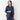 THE THIRD SUITS Linen-Like Cropped Sleeve Collarless Jacket - Navy_38