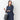 THE THIRD SUITS Linen-Like Cropped Sleeve Collarless Jacket - Navy_41