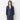 THE THIRD SUITS Linen-Like Cropped Sleeve Collarless Jacket - Navy_50