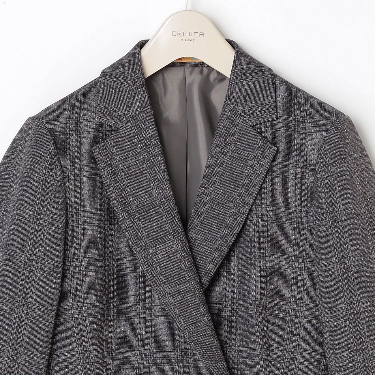 THE THIRD SUITS 格紋雙排扣外套 -灰