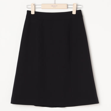 Washable Stretch Shadow Stripe Semi-tight Skirt - Navy_19