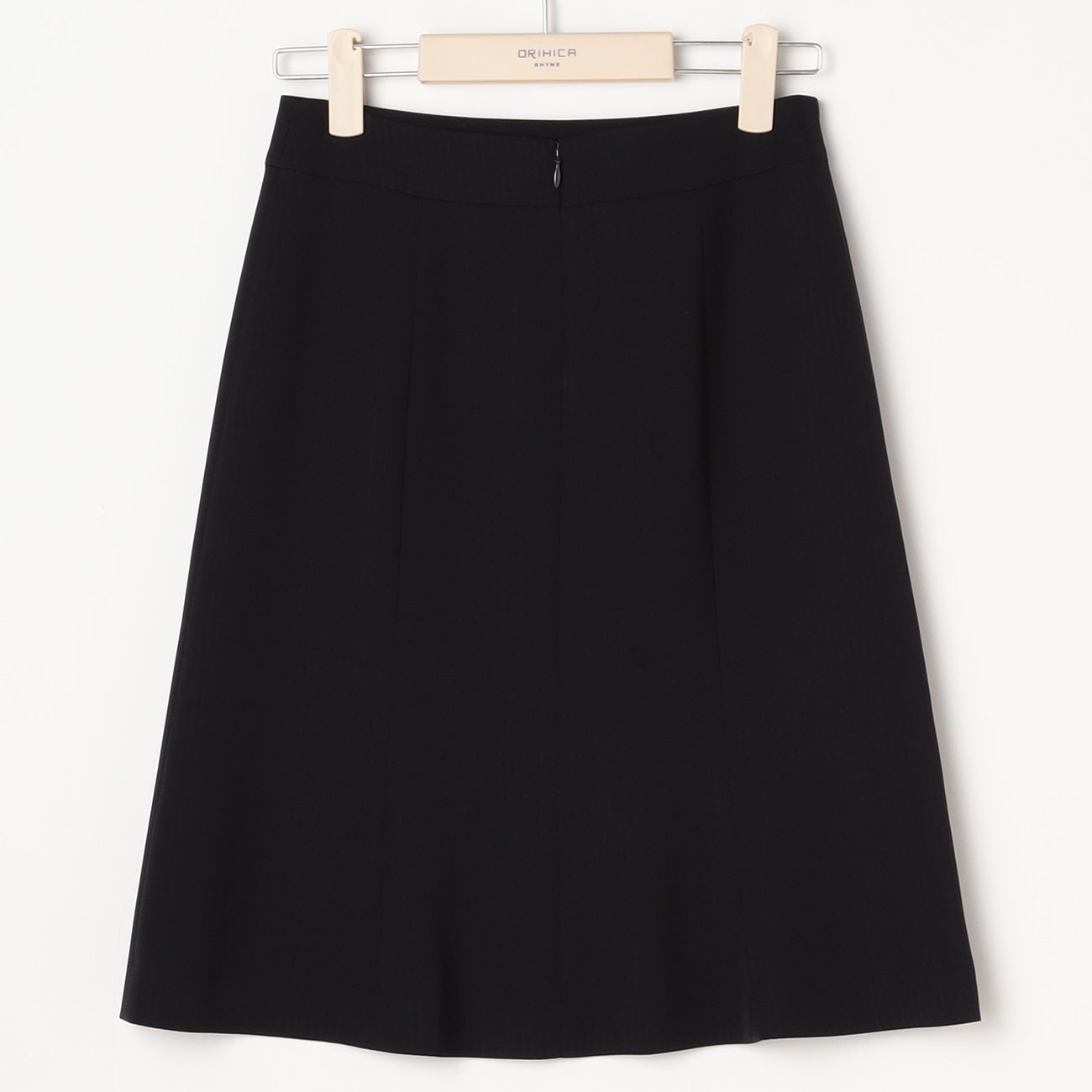 Washable Stretch Shadow Stripe Semi-tight Skirt - Navy_20