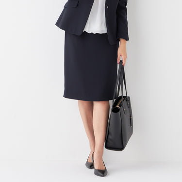 THE THIRD SUITS Double Cloth Tight Skirt - Navy_26