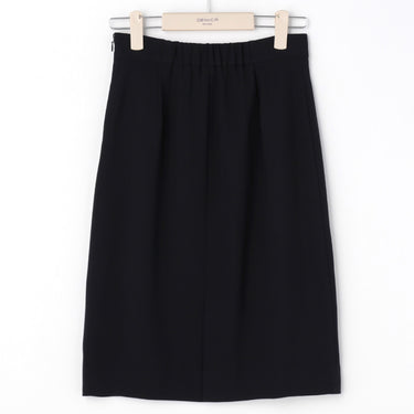 THE THIRD SUITS Double Cloth Tight Skirt - Navy_30