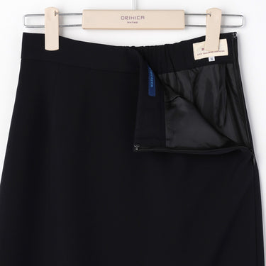 THE THIRD SUITS Double Cloth Tight Skirt - Navy_32