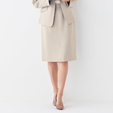 THE THIRD SUITS Double Cloth Tight Skirt - Beige_23