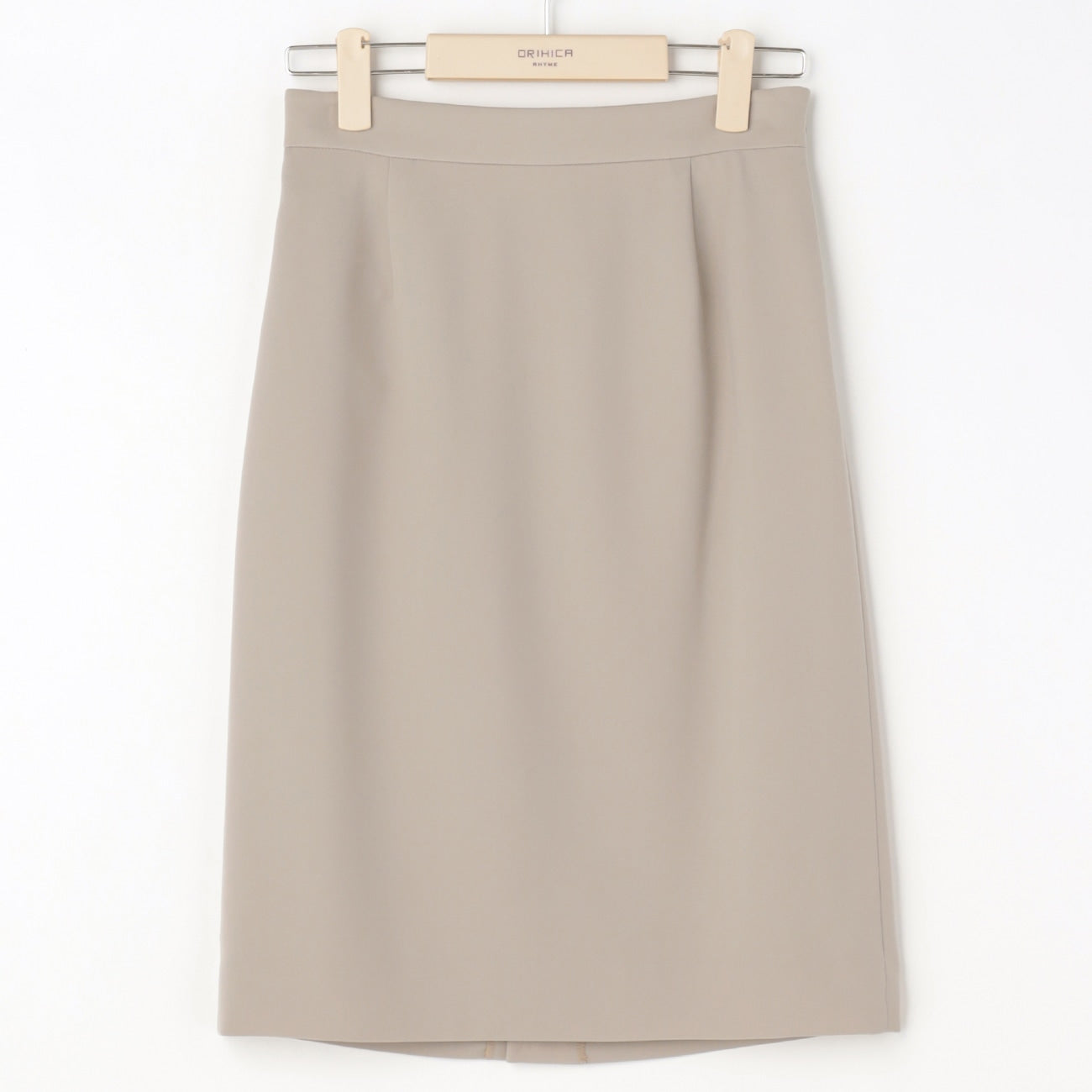 THE THIRD SUITS Double Cloth Tight Skirt - Beige_25