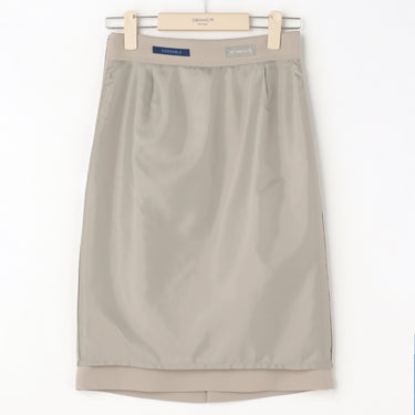 THE THIRD SUITS Double Cloth Tight Skirt - Beige_30