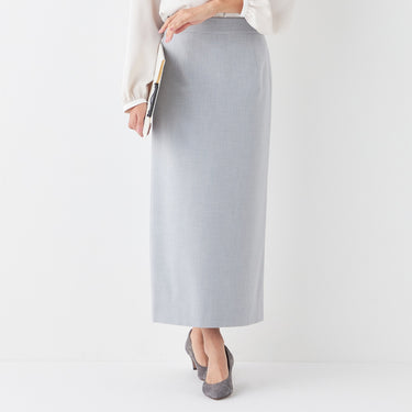 THE THIRD SUITS Long Tight Skirt - Light Gray_17