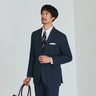 Water-Repellent Windowpane Jacket - Navy_13