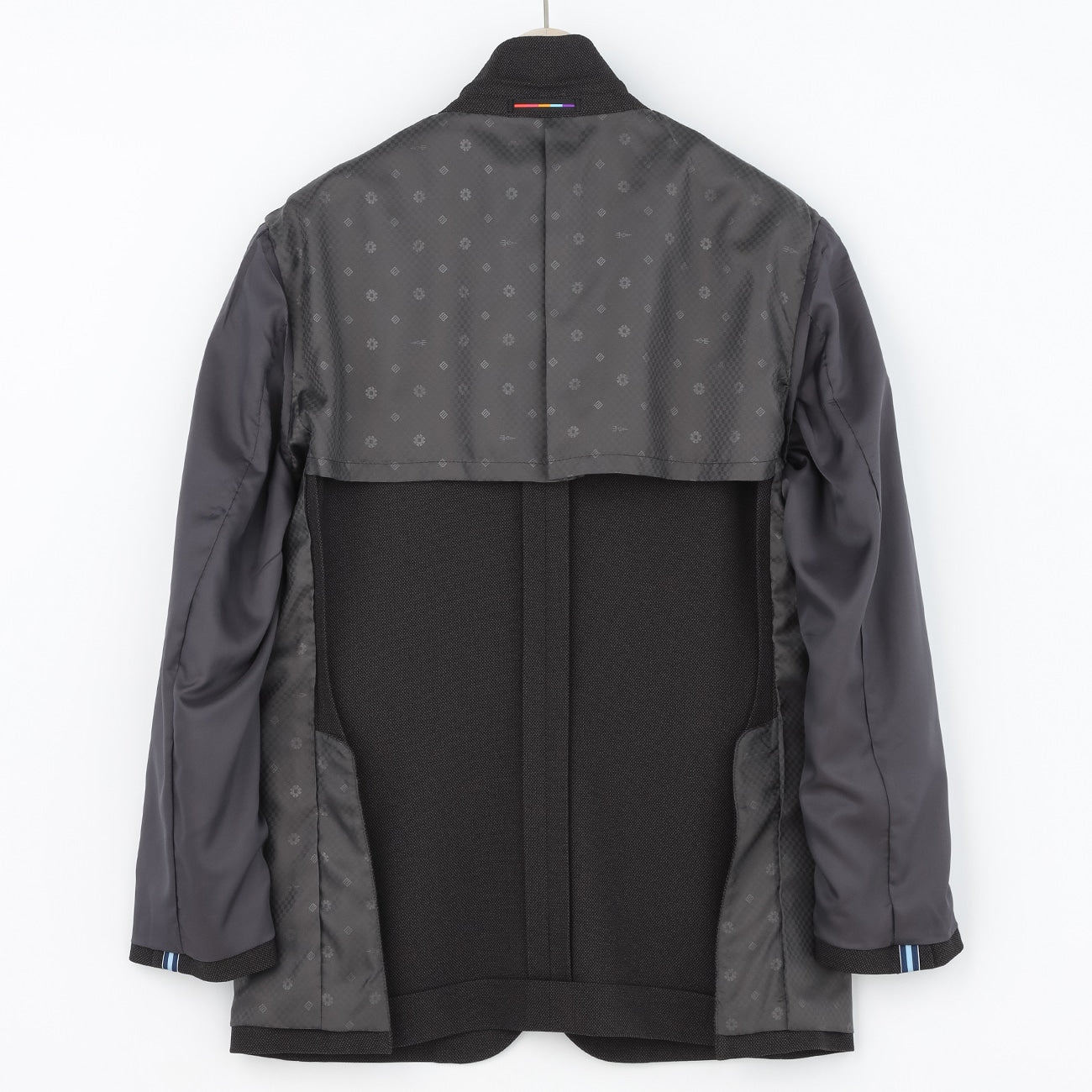 防水鸟眼配色外套 -灰