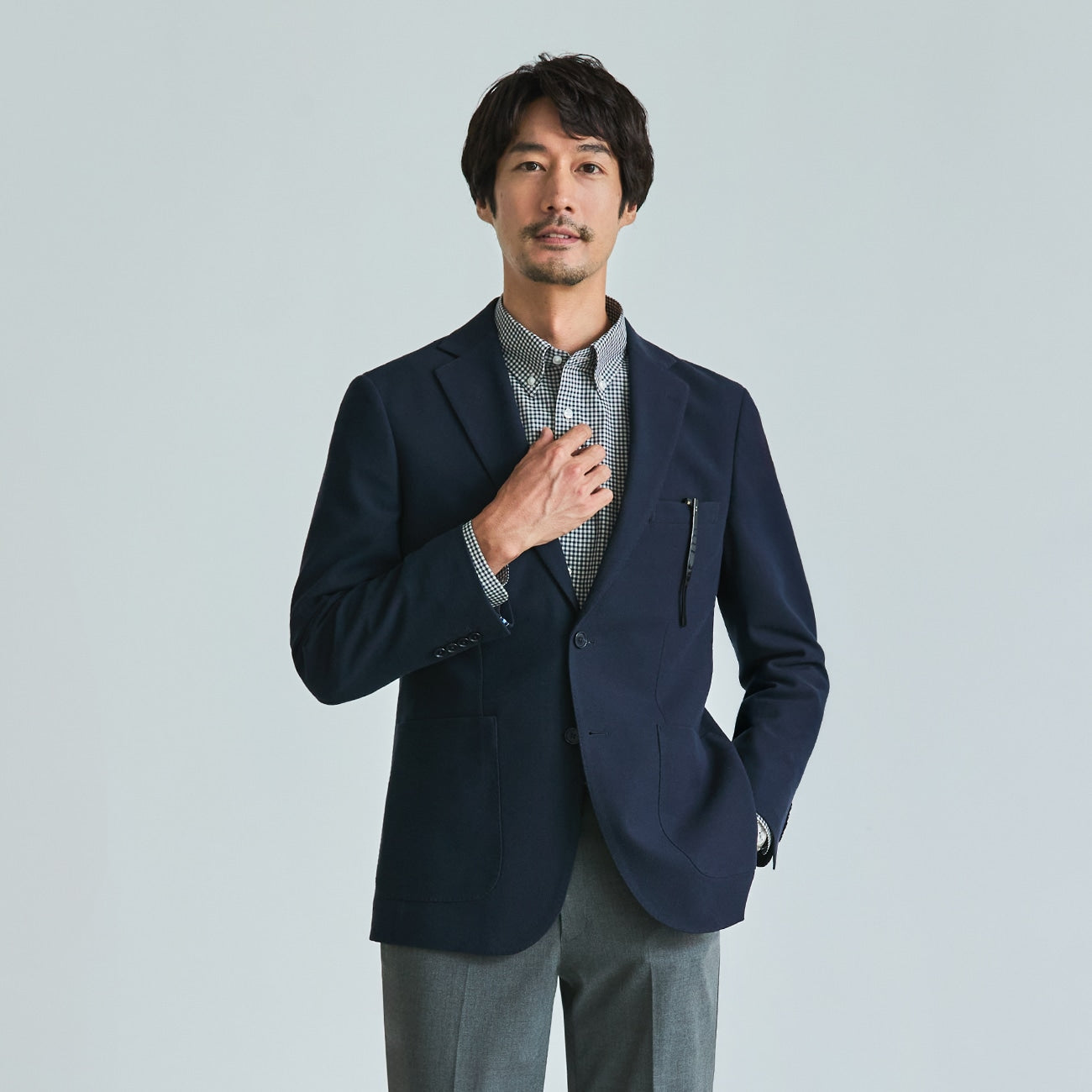 Business Casual Plain外套 -深藍
