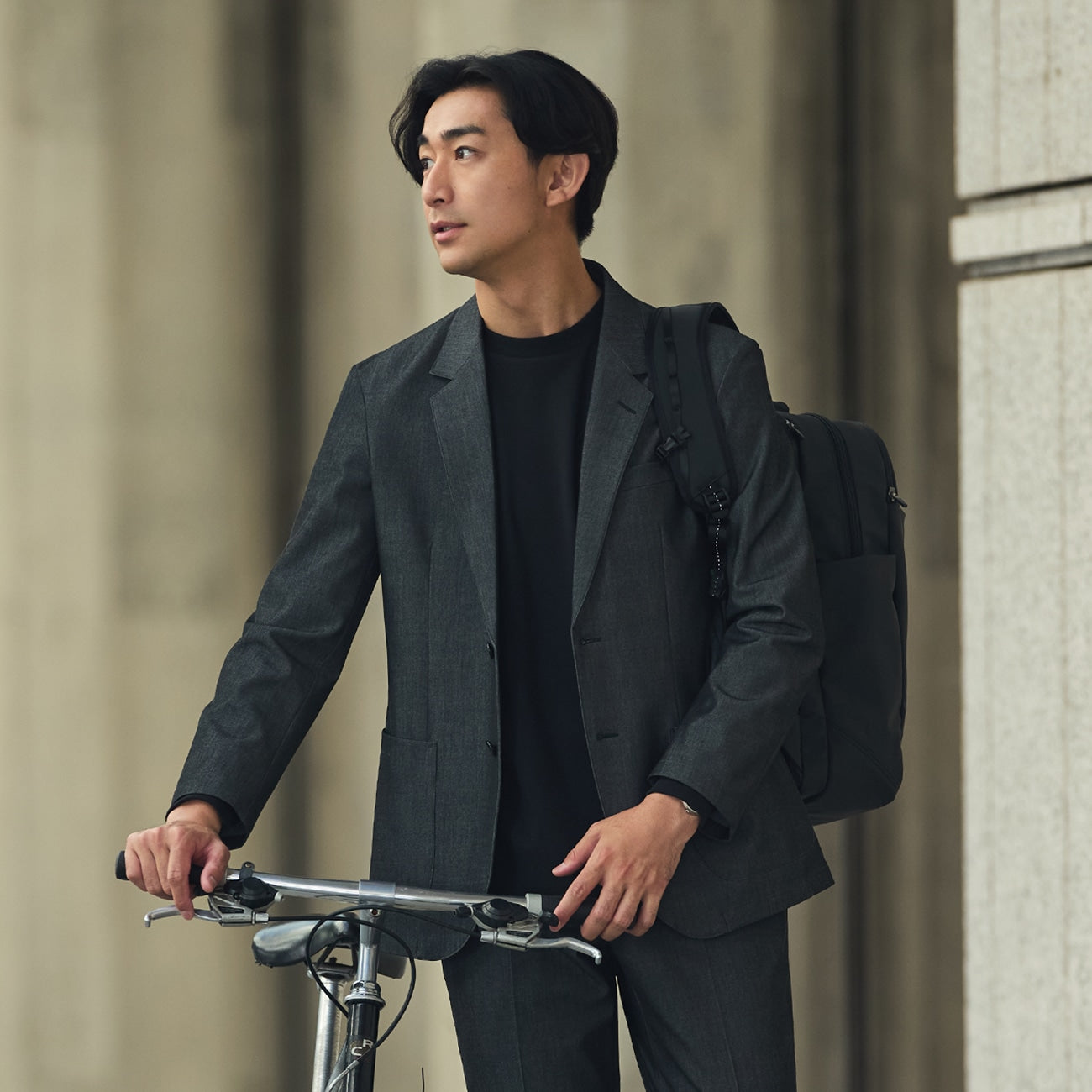 THE THIRD SUITS Denim-Like Jacket - Medium Gray_18