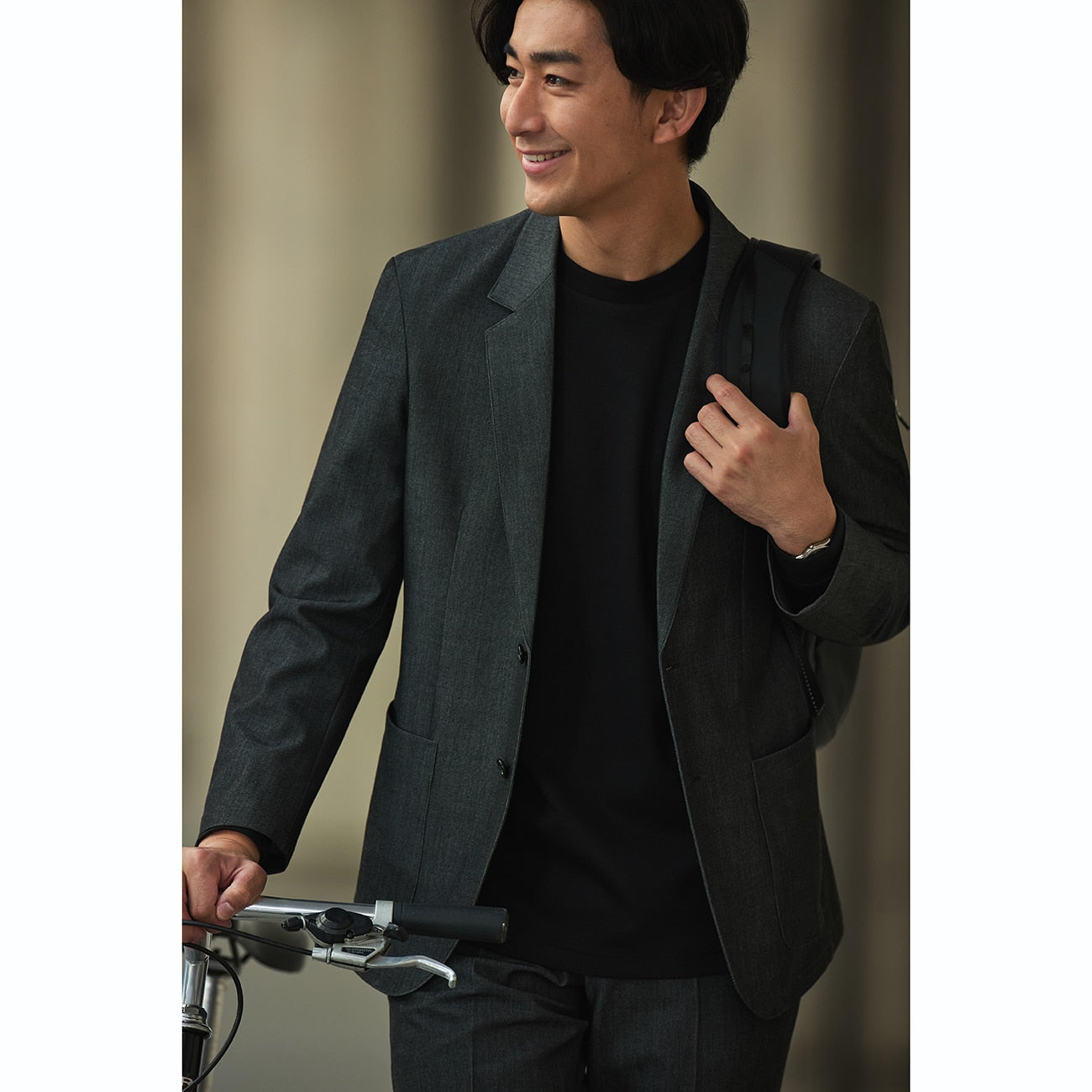 THE THIRD SUITS Denim-Like Jacket - Medium Gray_19