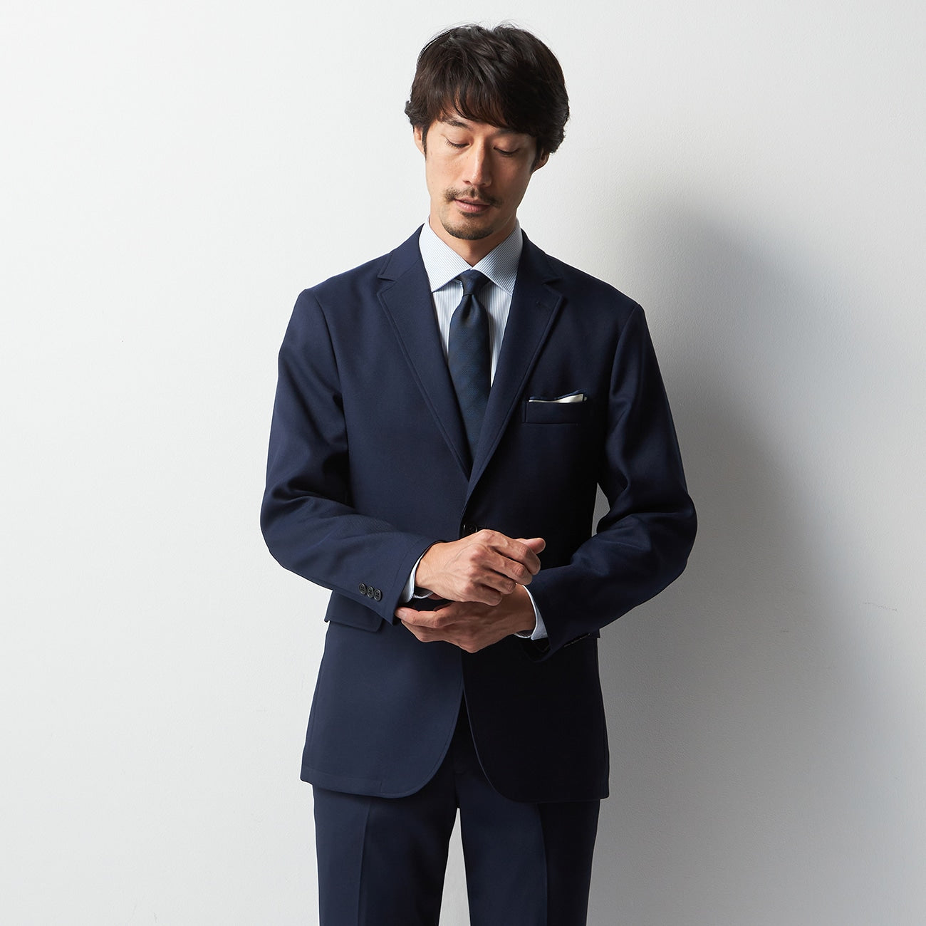Washable Plain Jacket - Navy_13
