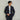 Houndstooth Suit Jacket - Navy_01