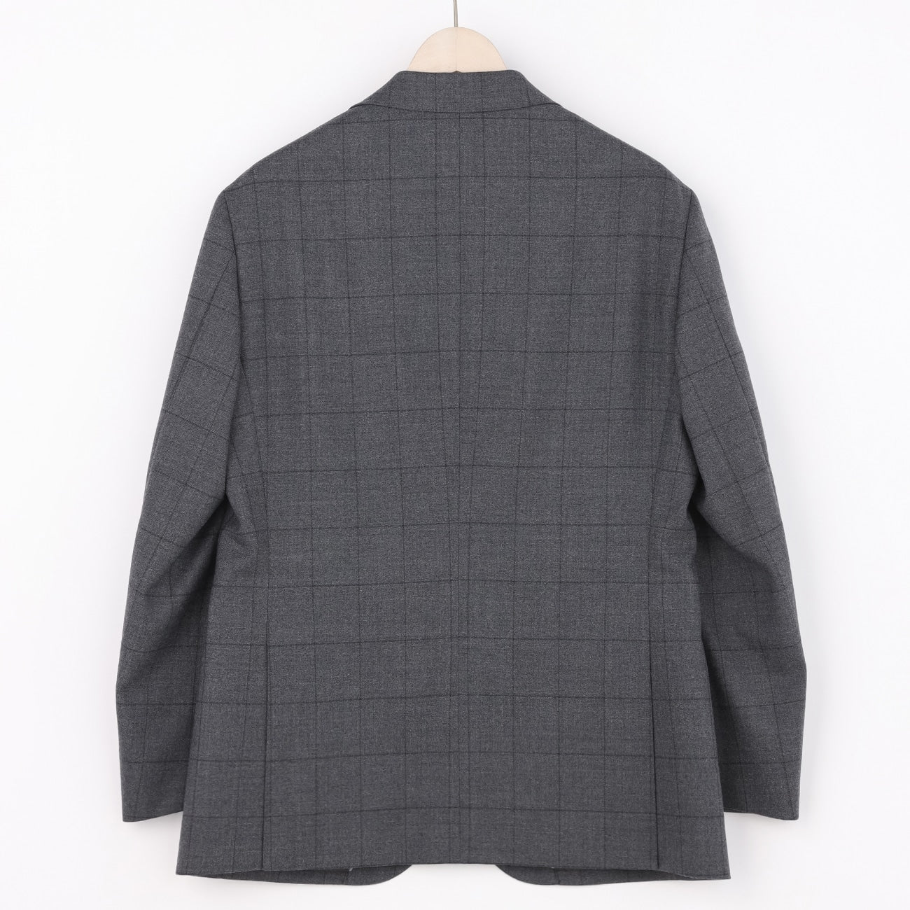 Windowpane Milled Wool Matching外套 - Medium灰