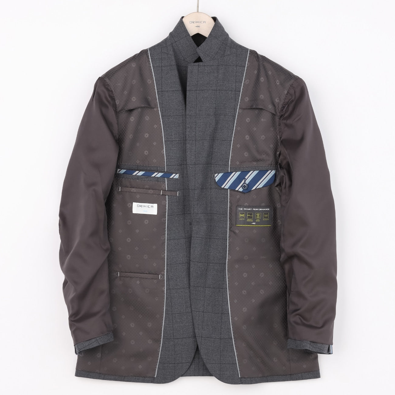 Windowpane Milled Wool Matching外套 - Medium灰