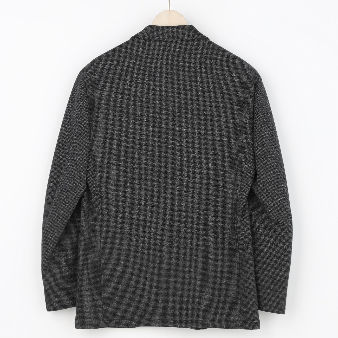 Japanese Fabric THE THIRD SUITS Houndstooth Jacket - Charcoal Gray_16