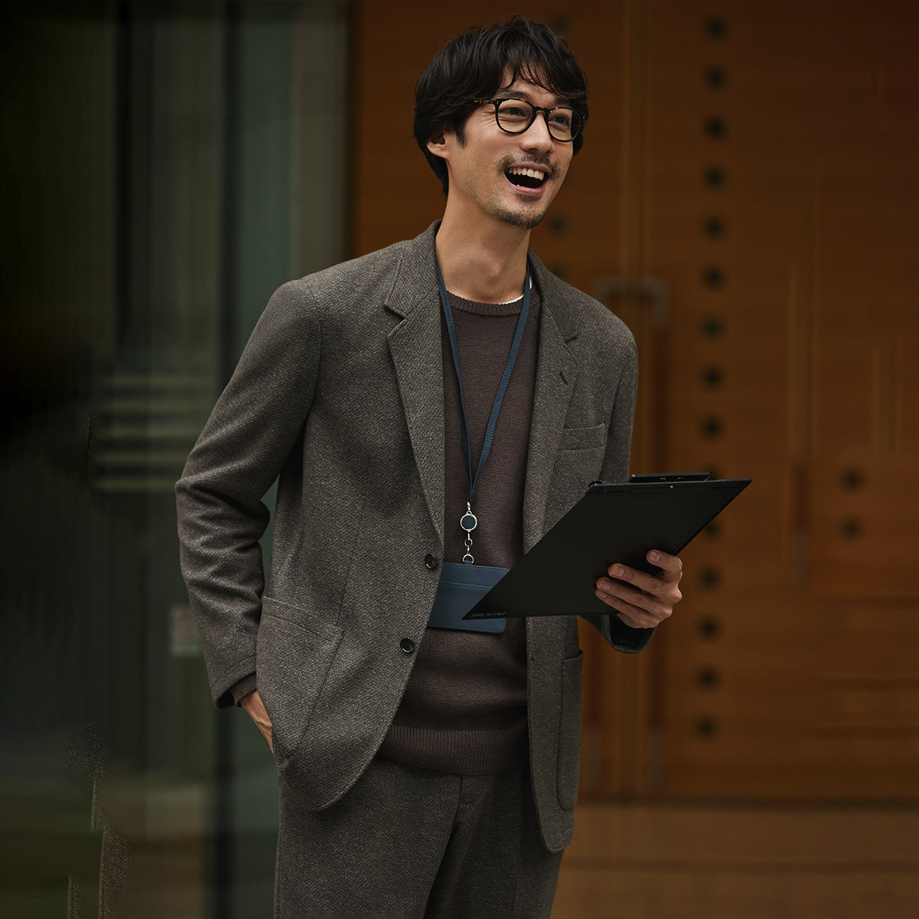 Japanese Fabric THE THIRD SUITS Twill Jacket - Beige_17