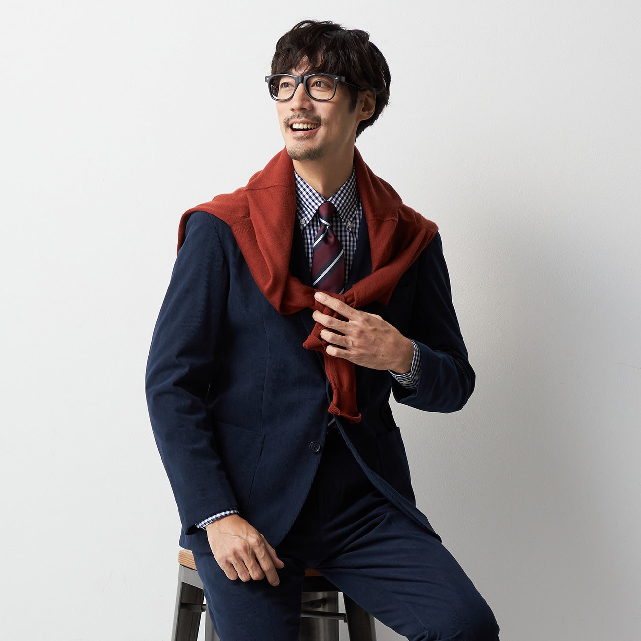 THE THIRD SUITS Corduroy Jacket - Navy_18