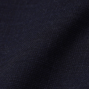 Wool Blend Plain Jacket - Navy_33