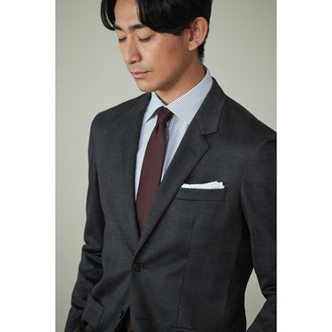 THE THIRD SUITS Glen Plaid Jacket - Charcoal Gray_20