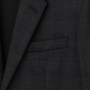 THE THIRD SUITS Glen Plaid Jacket - Charcoal Gray_24