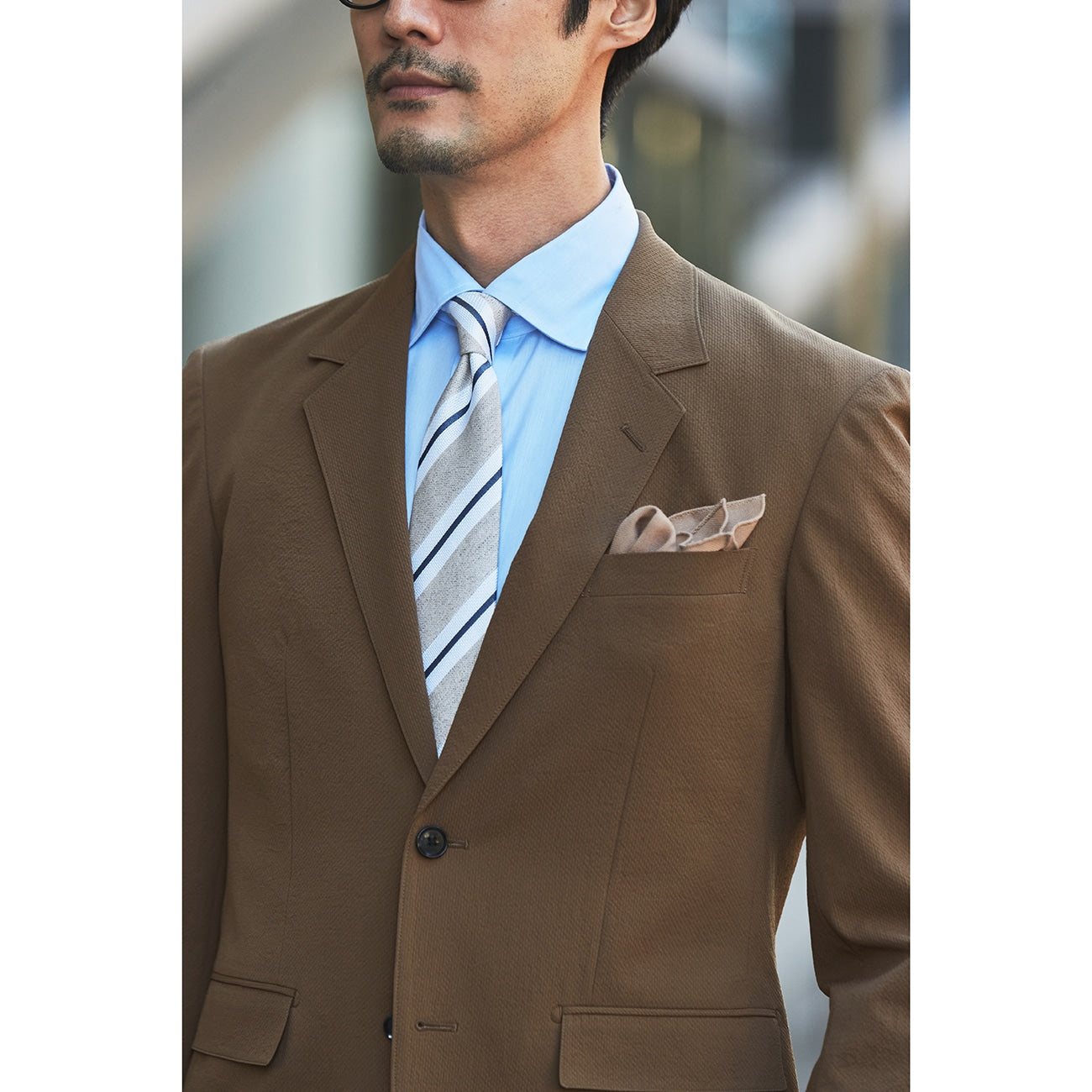 THE THIRD SUITS Dobby Jacket - Beige_18