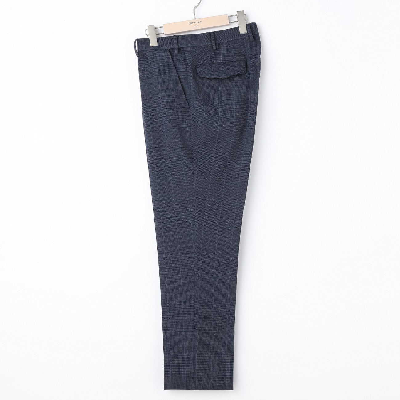 Water-Repellent Windowpane Pants - Navy_15