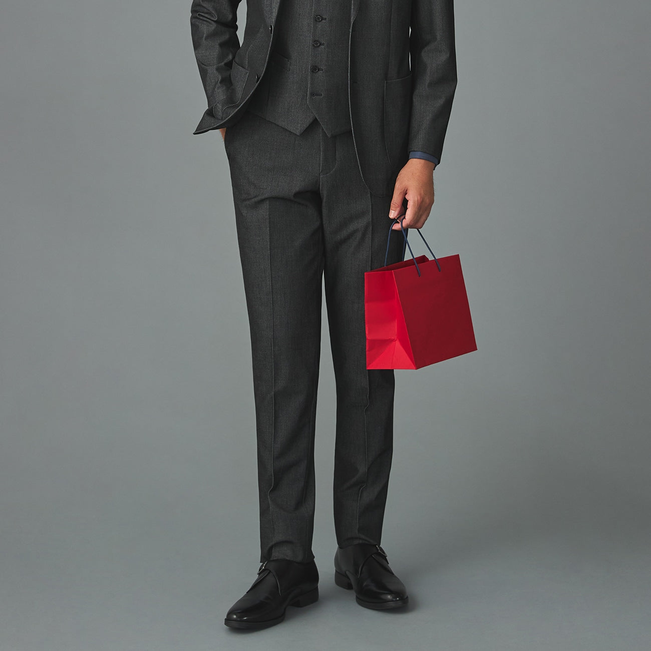 THE THIRD SUITS Denim-Like Pants - Medium Gray_17